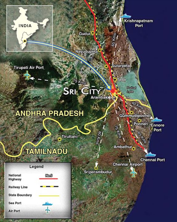 インド拠点　地図